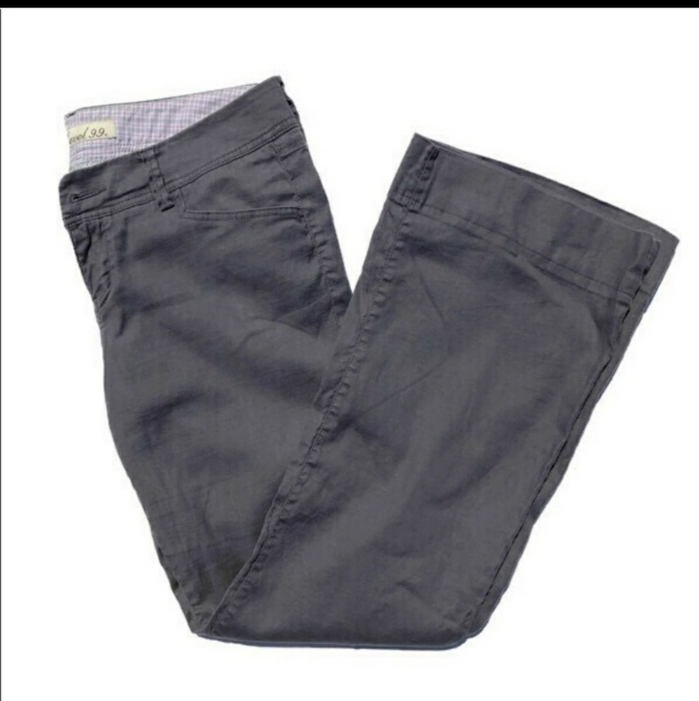 Anthropologie Level 99 gray linen blend pants